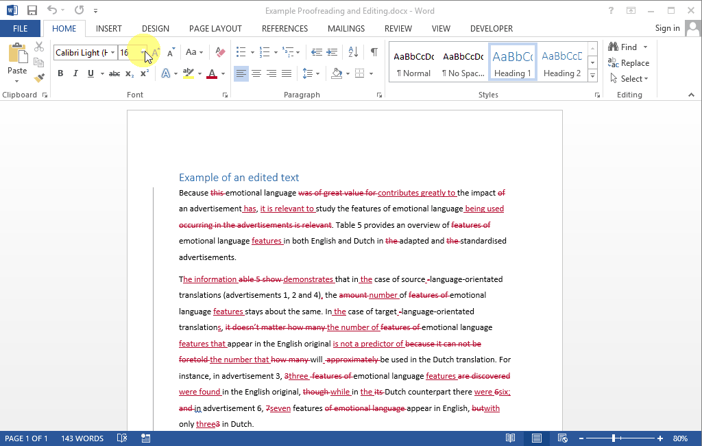 how to apply lines simple style set in word 2013