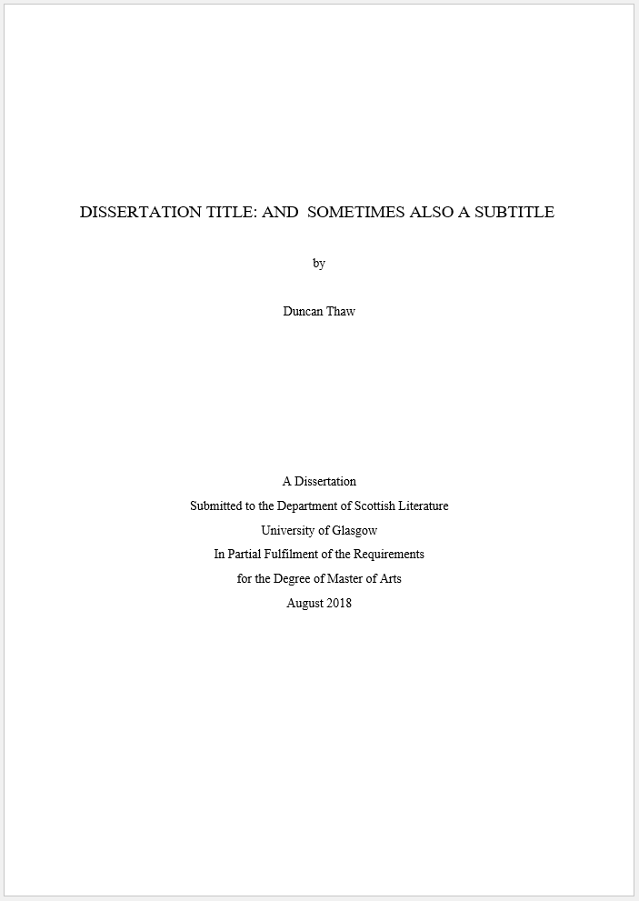 title page dissertation example