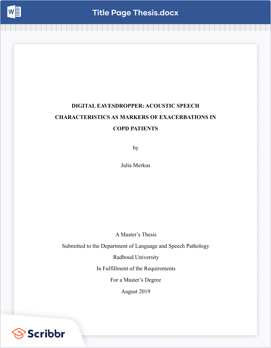 master of arts thesis