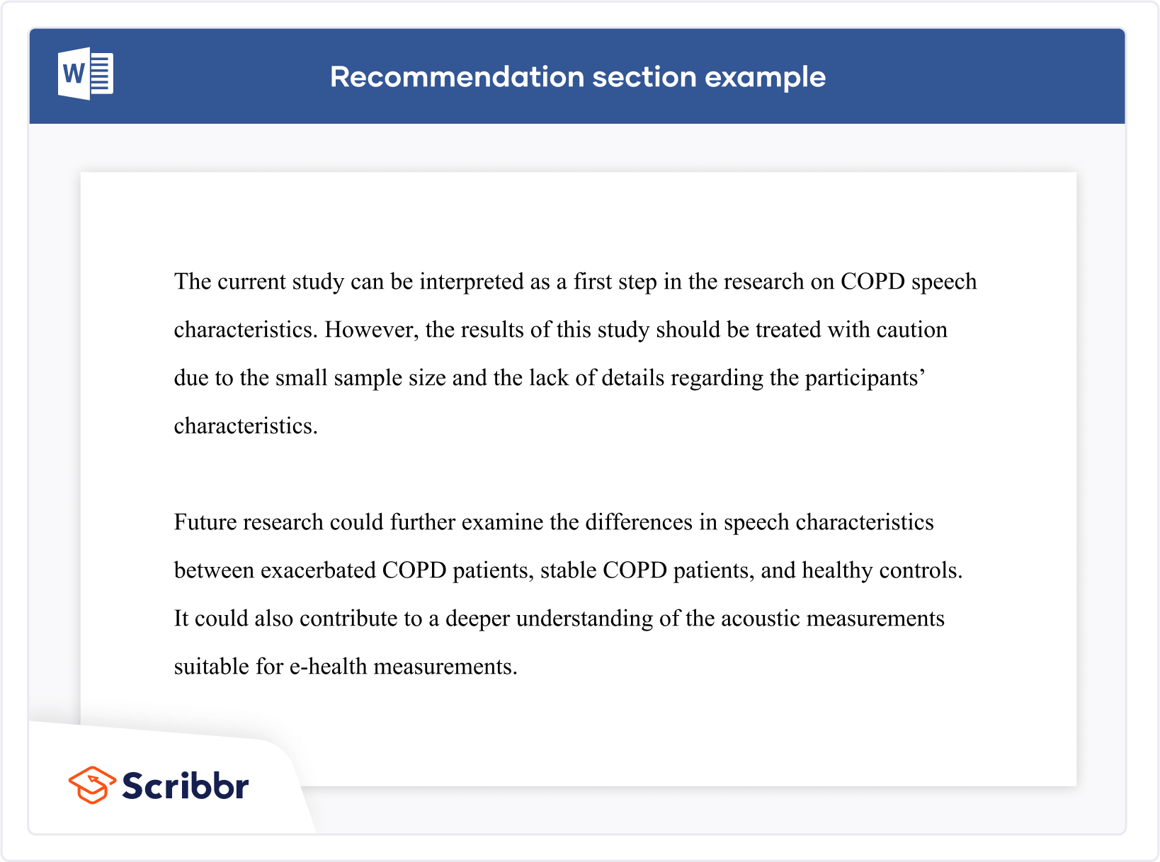 how to write research recommendations